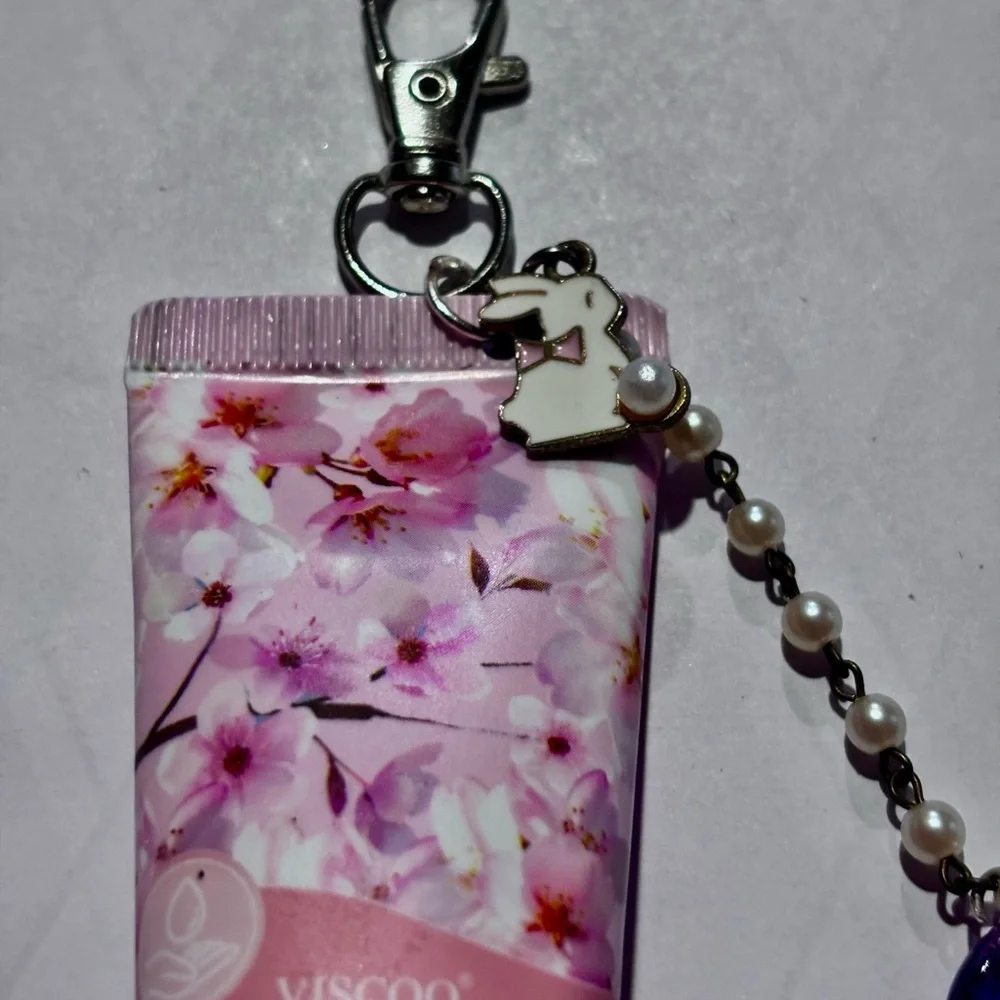 Cherry Blossom Hand & Body Cream with Keychain/ bag charm unique gift